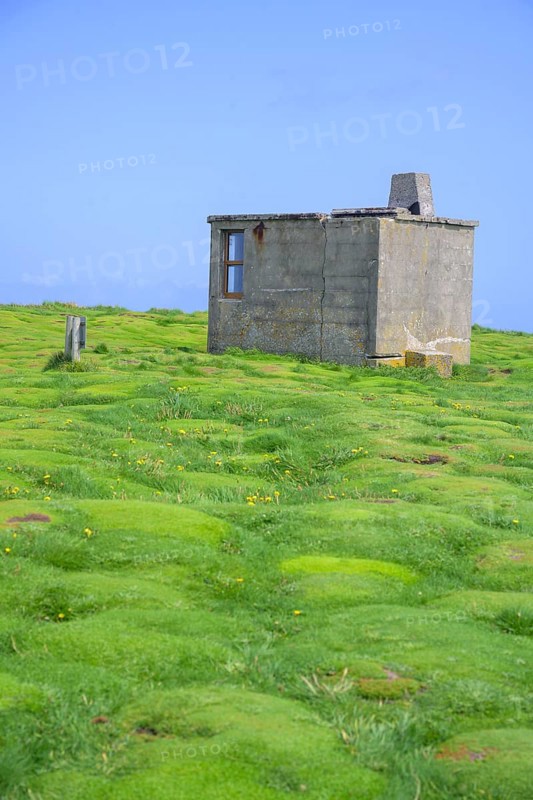 Observation post from World War II at Downpatrick Head, Lackan, County Mayo, Ireland