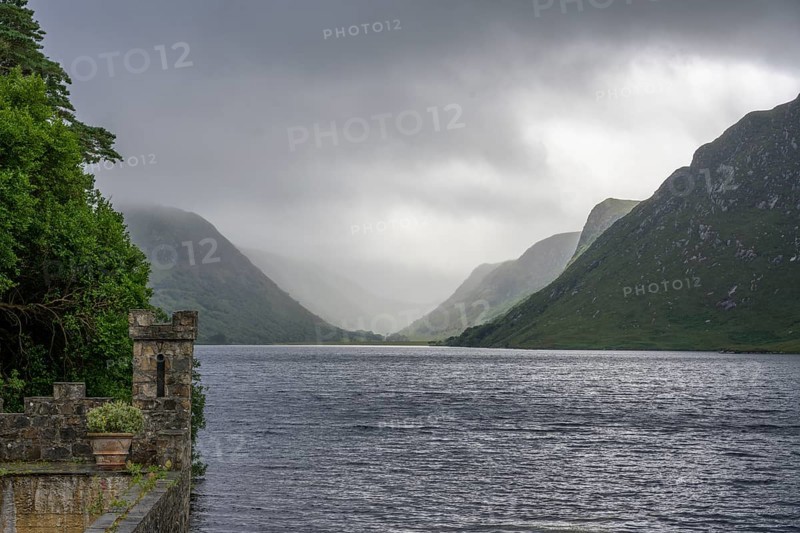 Loch Beagh seen from Castle, Glenveagh National Park, Cross Roads, County Donegal, Ireland