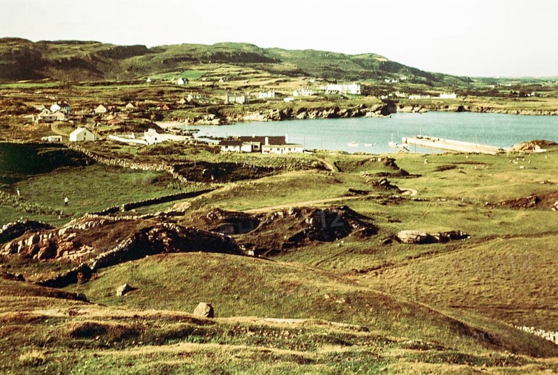 Coastal fishing village of Portnablagh, Sheephaven Bay, County Donegal, Ireland 1960s