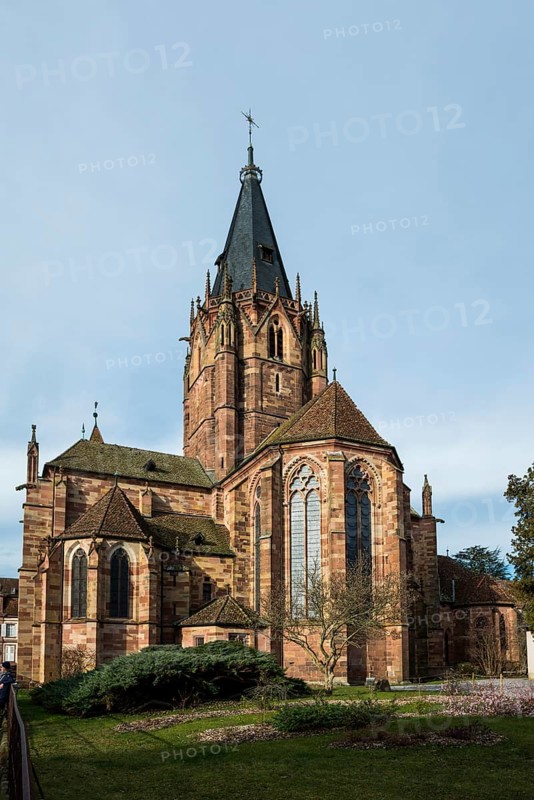 Gothic Church of St. Peter and Paul, Saints-Pierre-et-Paul, Wissembourg, Weissenburg, Alsace, Bas-Rhin Department, France