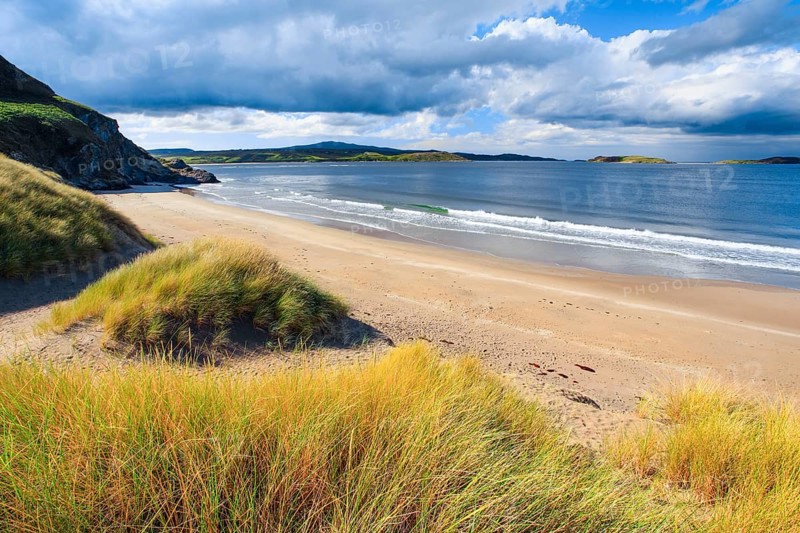Sandy beach coast, Sutherland, Scotland, United Kingdom