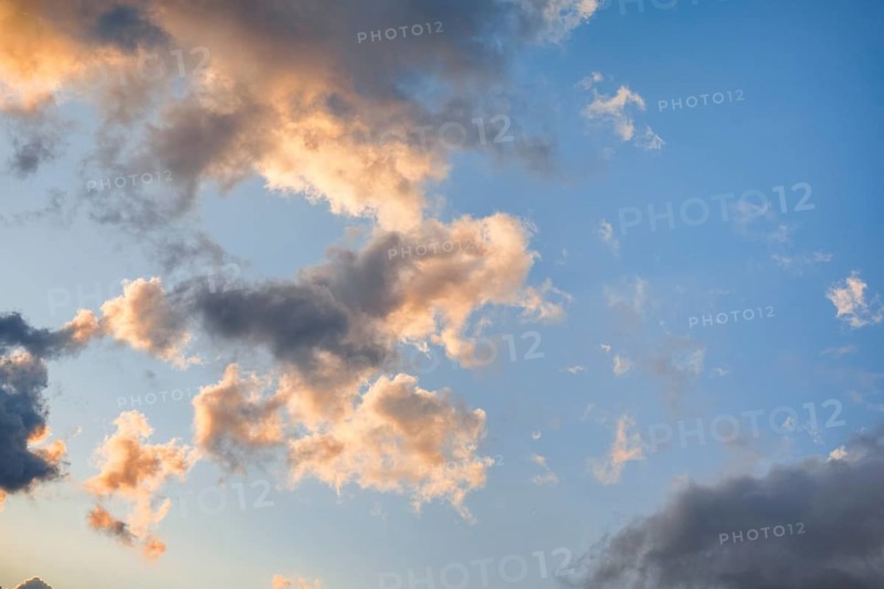 Dramatic cloudy sky just in front of sunset