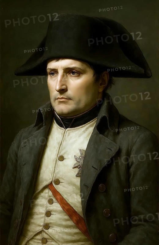 The French Emperor Napoleon Bonaparte, with tricorn and medal, portrait, symbolic image of France, Empire, history, Corsica, dictator, AI generated, AI generated