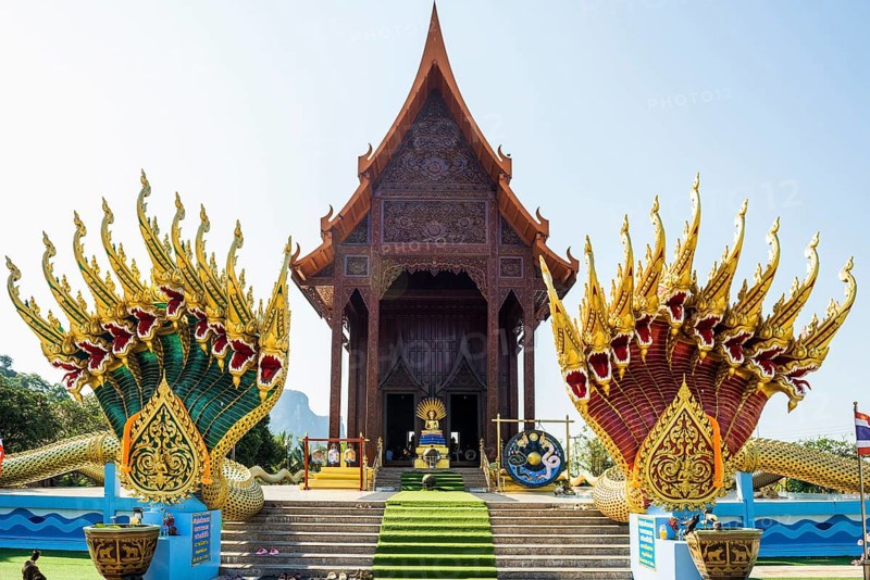 Temple, Wat Ao Noi, Prachuap Khiri Khan, Prachuap Khiri Khan Province, Central Thailand, Thailand