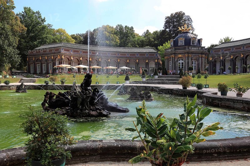 Water features of the Upper Grotto, Sun Temple, Hermitage in Bayreuth, Upper Franconia, Bavaria, Germany