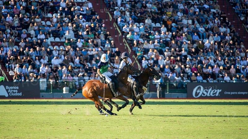 Scene at the 132nd Argentinean Open Polo Championship (Spanish 132nd Abierto Argentino de Polo de Palermo) in the Polo Stadium playing between La Natividad La Dolfina and Sol de Agosto in Buenos Aires, Argentina