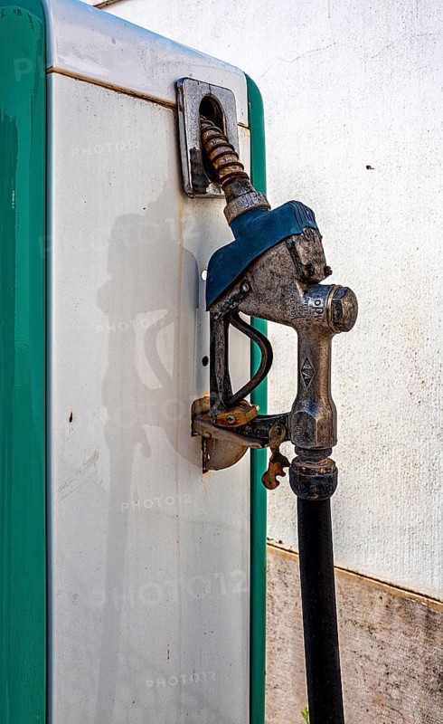 Nostalgic gas pumps, Cidadele de Cascais artists' farm in Forte de Nossa Senhora da Luz de Cascais, Portugal