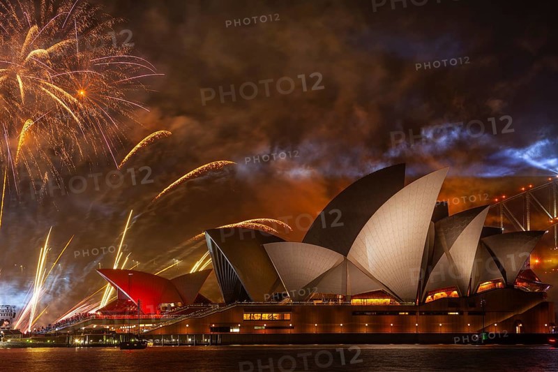 Sydney 2021 Australia Day fireworks in the harbor