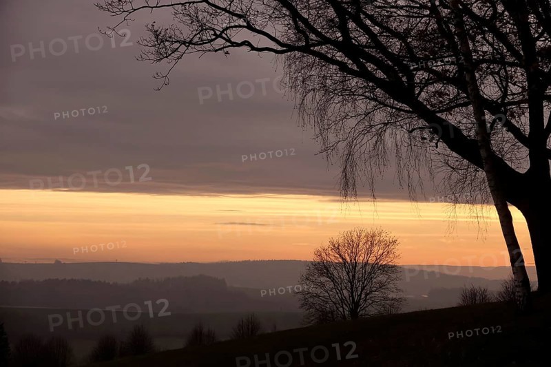 Landscape on an evening in autumn, November, Germany