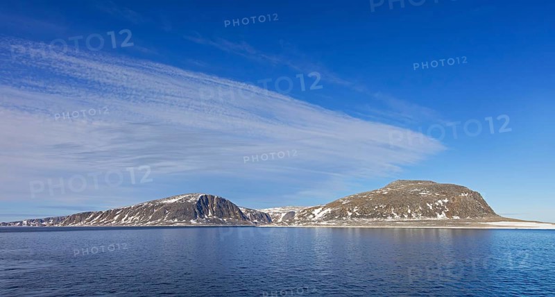 Phippsøya, Phipps Island in the Arctic Ocean, largest island in Sjuøyane, archipelago north of Nordaustlandet in summer, Spitsbergen, Svalbard