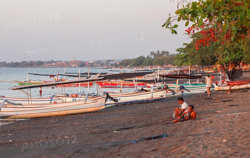Fishing outrigger boats, Lovina, Bali, Indonesia