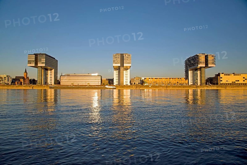 Crane Buildings, Rheinauhafen, Cologne, Rhineland, North Rhine-Westphalia, Germany