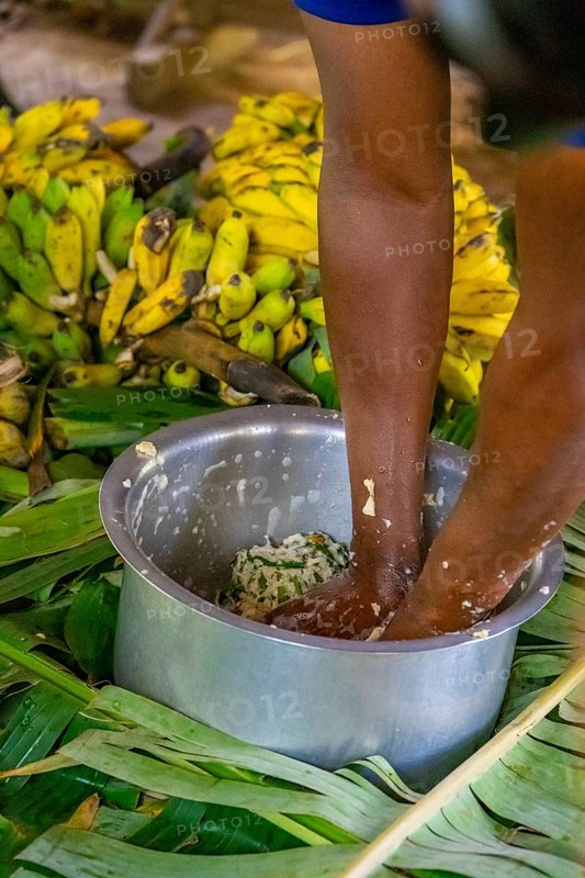 Local man, production of banana juice and banana schnapps, banana plantation, near Fort Portal, Uganda