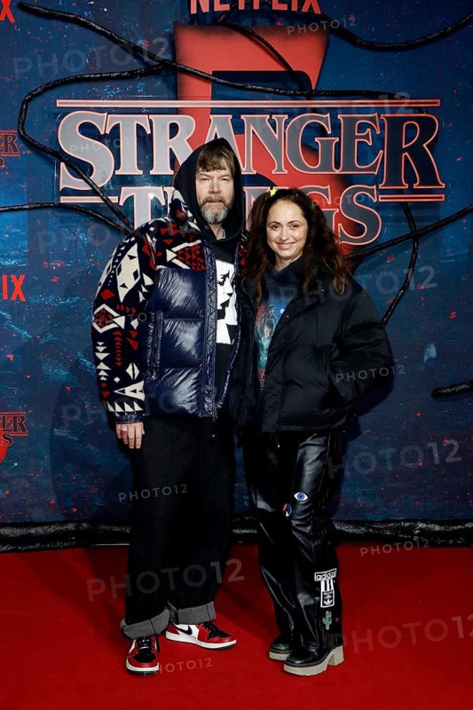 Rea Garvey and Josephine Garvey at the Stranger Things fan event in Hangar 7 at Tempelhof Airport in Berlin on 18.11.2025