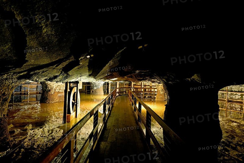 Old tunnel in the salt mine, Bex, Canton of Vaud, Switzerland