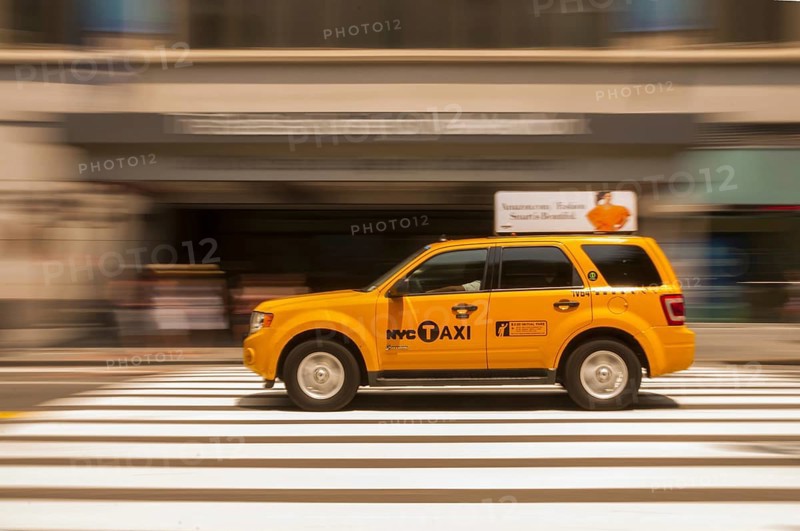 Yellow Cab, Taxi, Midtown, Manhattan, New York City, USA, North America