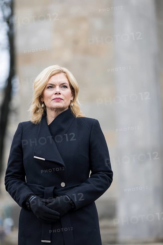 Julia Klöckner (President of the German Bundestag) in front of the Neue Wache after laying the wreath on Memorial Day in the Central Memorial of the Federal Republic of Germany for the Victims of War and Tyranny. Berlin, 16.11.2025