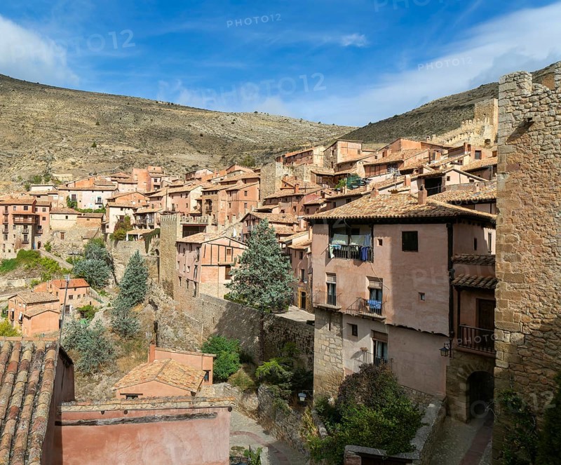 Historic buildings in medieval village of Albarracín, Teruel province, Aragon, Spain