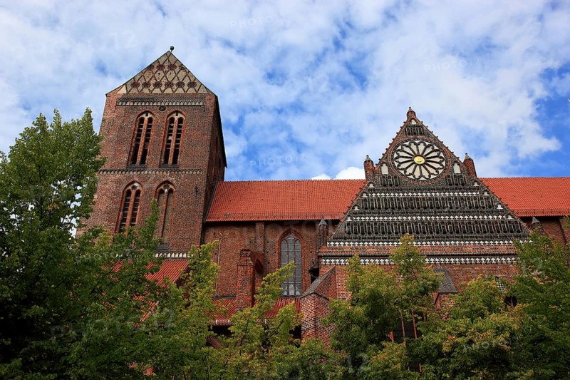 St. Nicholas Church, important building of North German brick Gothic and part of the UNESCO World Heritage Site, Wismar, Northwest Mecklenburg district, Mecklenburg-Western Pomerania, Germany