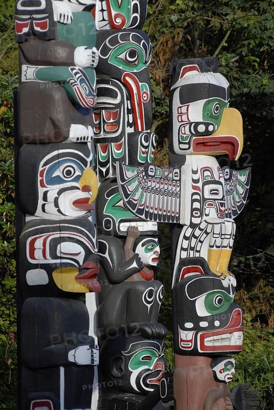 Totem, Totem Pole, Totem Poles, Stanley Park, Vancouver, British Columbia, Canada