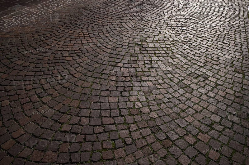 Cobblestones, street pavement, pedestrian zone, old town, Bietigheim-Bissingen, Baden-Württemberg, Germany