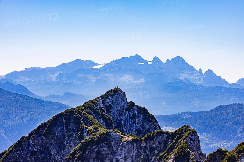 View from Rettenkogel to Bergwerkskogel and Dachstein, Postalm, Osterhorn Group, Salzkammergut, Province of Salzburg, Austria