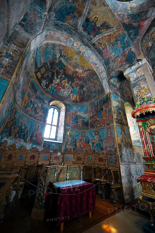 Frescoes in Krusedol monastery, interior view, Krušedol Prnjavor, Vojvodina Province, Serbia