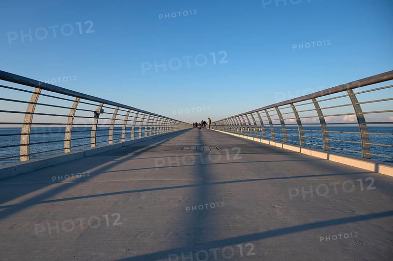 New 720-meter long pier in Prerow opened since October 2024, Prerow, Darß, Mecklenburg-Western Pomerania, Germany