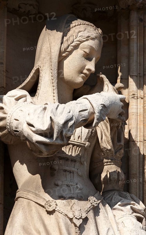 Sculpture at City Hall on Grand Place, Brussels, Belgium