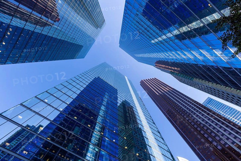 Toronto financial district skyline panorama with luxury condos and financial offices
