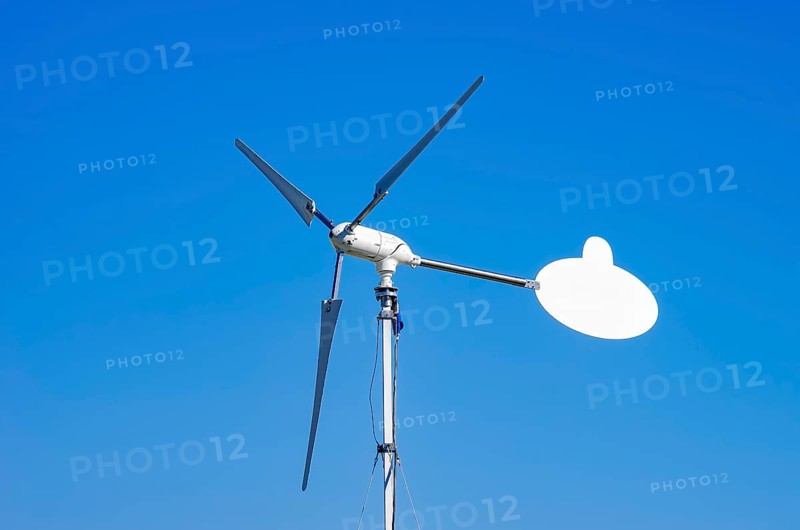 A wind generator, including a small wind turbine or small wind turbine (KWEA) with an unmarked wind vane