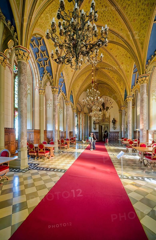 Count's Hall and Imperial Hall, Hohenzollern Castle, ancestral home of the House of Hohenzollern, interior, noble family, German emperors, Bisingen, Baden-Württemberg, Germany