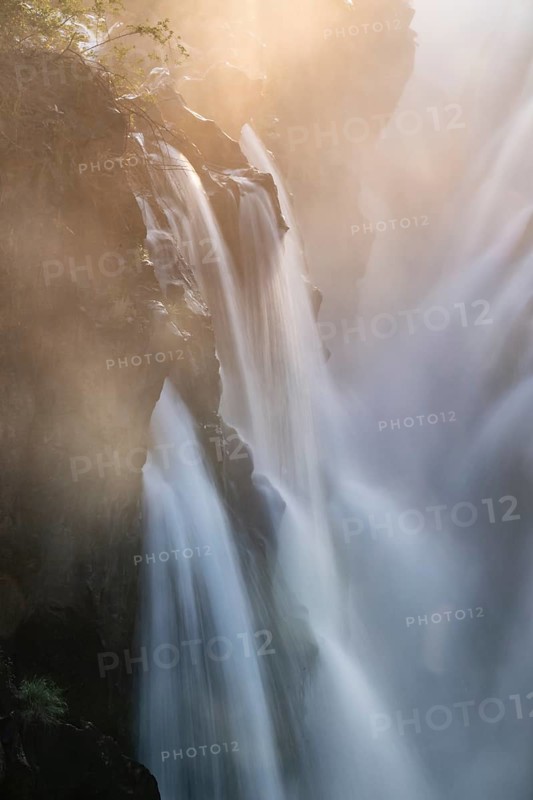 Epupa Falls, sunset at Epupa Waterfalls, Kaokoveld, Namibia