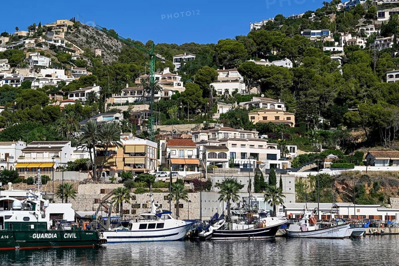View of the port of Jávea or Xàbia, Alicante Province, Comunidad Valenciana, Spain