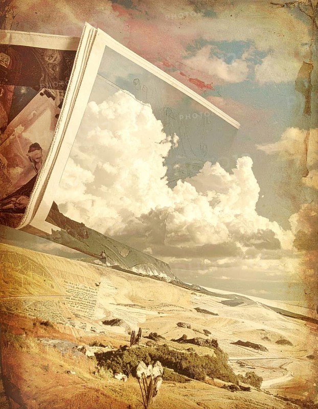 Grunge old public newspaper, texture background wallpaper illustration, vintage tattered yellow press news, AI generated