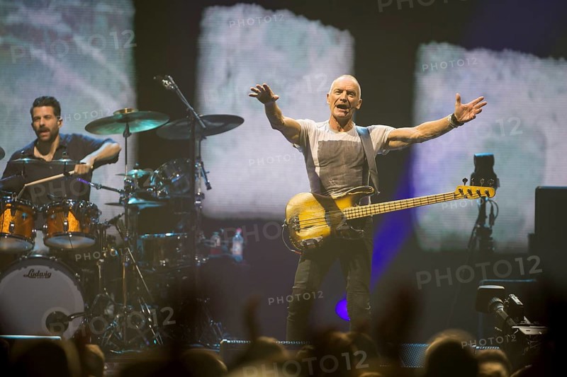 Chris Maas (drummer), Sting (guitarist, real name: Gordon Matthew Thomas Sumner, CBE) live on Sting 3.0 tour at Berlin's Uber Arena on 16.10.2025