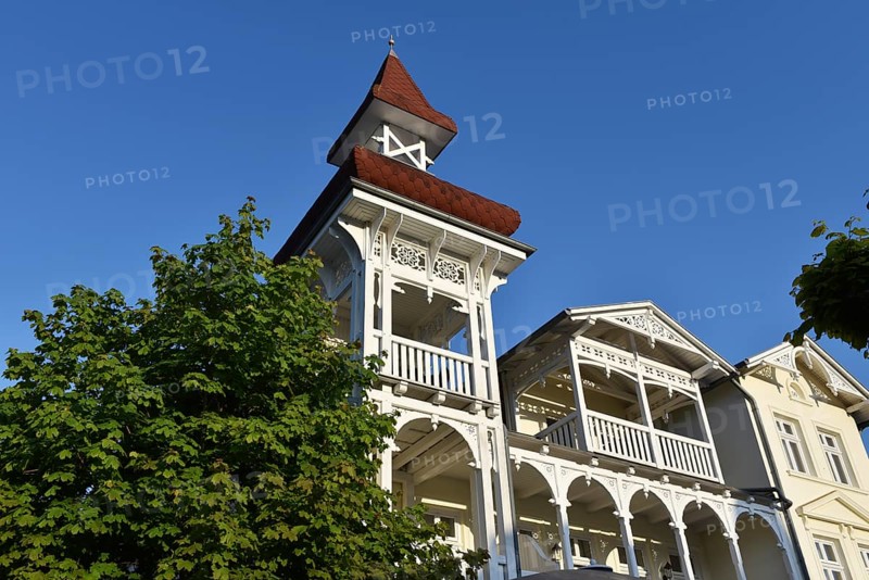 Spa architecture on Rügen, Sellin, Binz, Mecklenburg-Western Pomerania, Germany