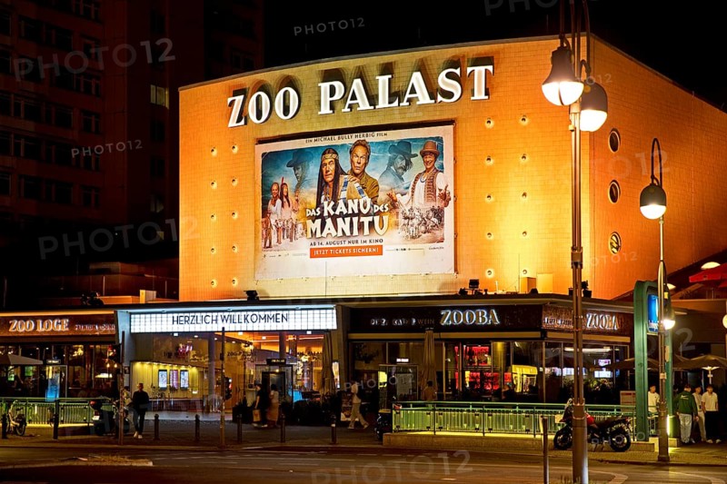 The important cinema Zoo Palast in the evening, Charlottenburg, City-West, Berlin, Germany
