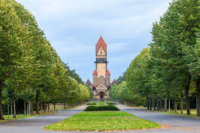 Chapel complex in the South Cemetery, Leipzig, Saxony, Germany