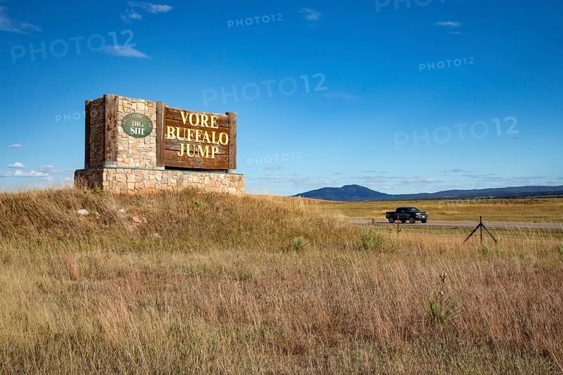 Beulah, Wyoming - The Vore Buffalo Jump, a sinkhole used by Plains Indians as a trap for bison from about 1550 through 1800. Archaeologists have uncovered thousands of bones, though only about 10 percent of the site has been excavated