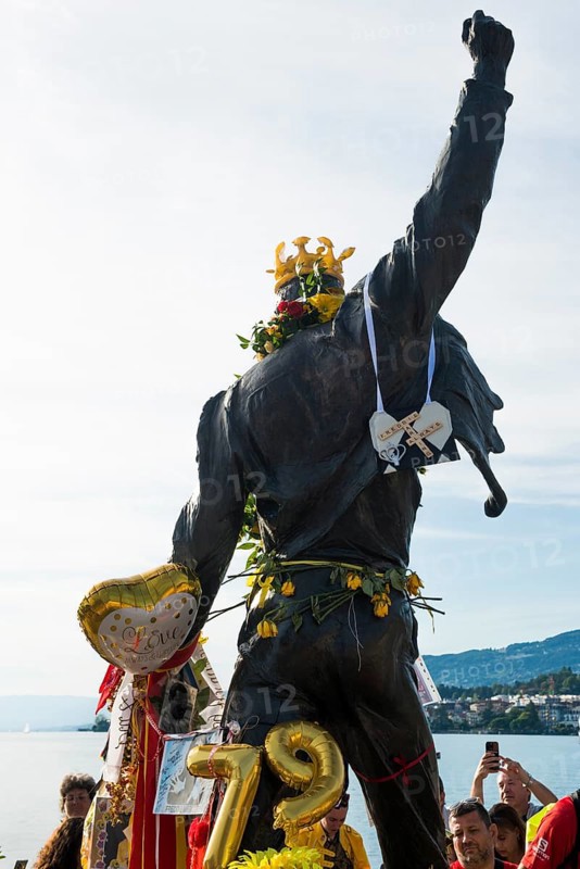 Freddy Mercury statue, Montreux, Lake Geneva, Lac Léman, Canton of Vaud, Switzerland