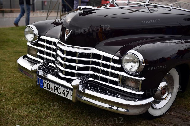 Classic car, 1947 Cadillac Series 62 Convertible, USA, at a classic car meeting in Büsum, Schleswig-Holstein, Germany