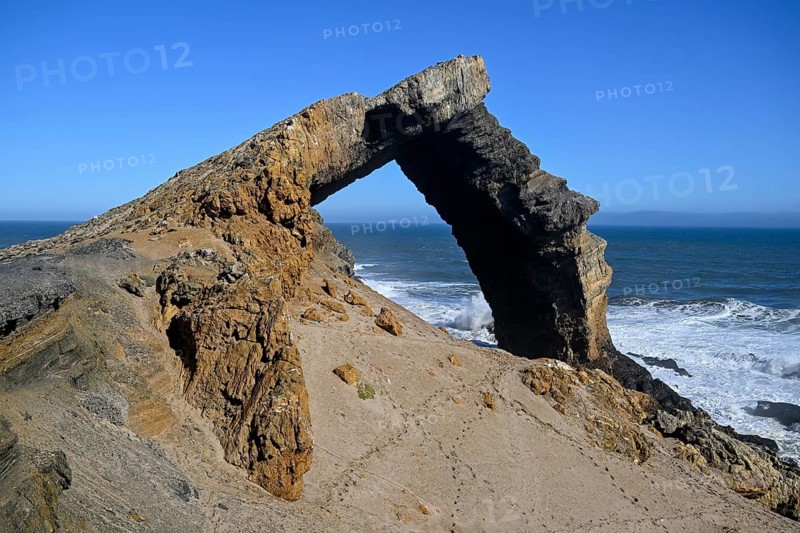 Arch rock, 55 metre high limestone arch, restricted diamond area, near Lüderitz, Karas region, Namibia