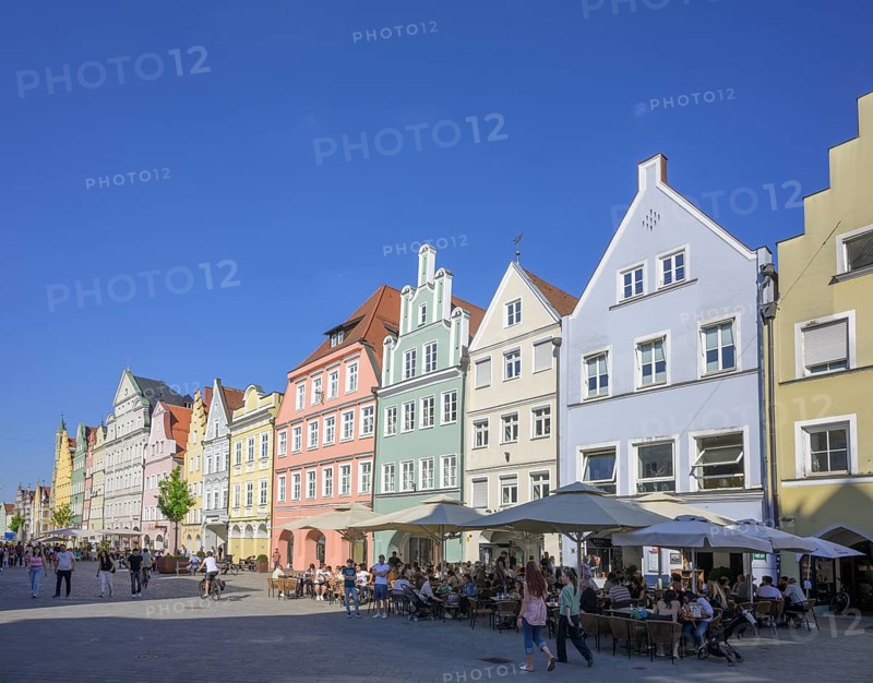 Altstadthäuser, Landshut, Bayern, Deutschland