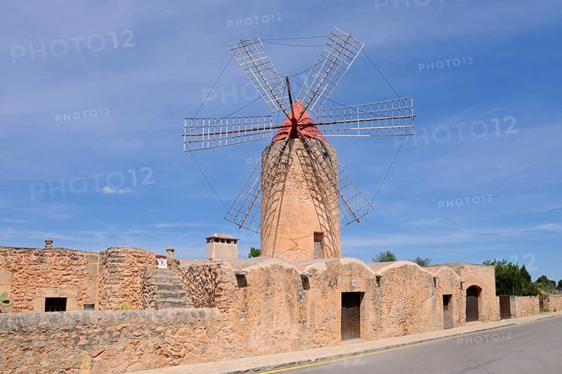 Windmill Moli den Xina, Algaida, Majorca, Balearic Islands, Spain