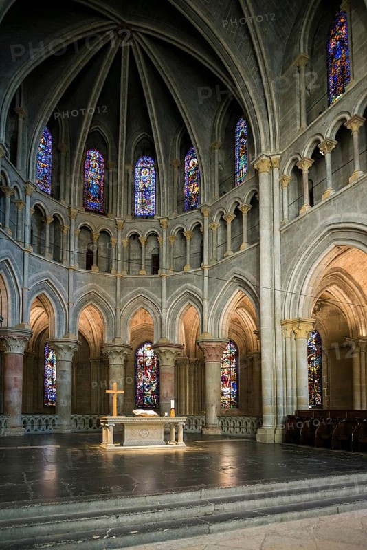 Interior view, Notre-Dame Cathedral, Lausanne, Switzerland