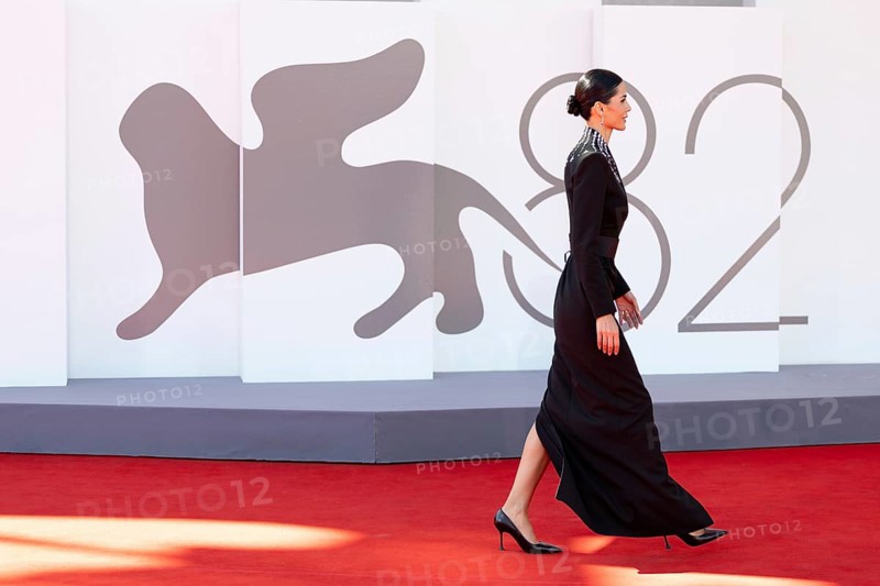 Venice, Italy - 3 September 2025: Farah Abdel Aziz during the red carpet of - The Voice Of Hind Rajab - during the 82nd Venice International Film Festival