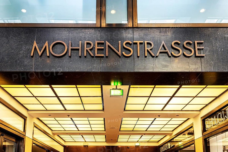Interior design commercial property, partially vacant Shopping Quartier 205 in Friedrichstrasse and Mohrenstrasse, Berlin, Germany