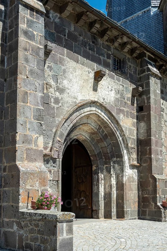 Compains, Saint Georges church, Auvergne Volcanoes Regional Park, Cezallier region, Puy de Dome, Auvergne Rhone Alpes, France