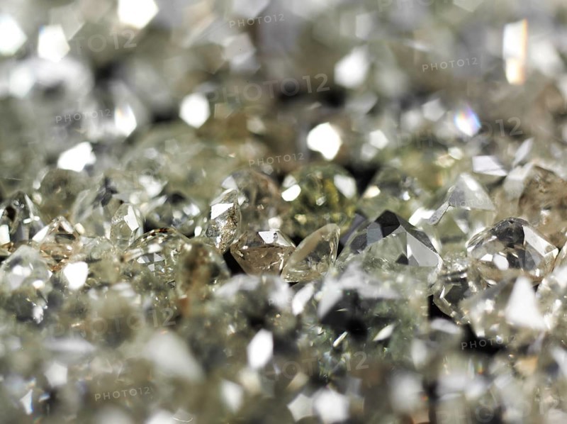 Many valuable diamonds, some rough, some cut, for further processing for the jewellery industry